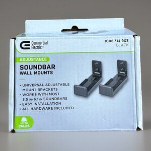 Adjustable Soundbar Mount Universal Wall Brackets Removable Lockable Up To 26 Lb